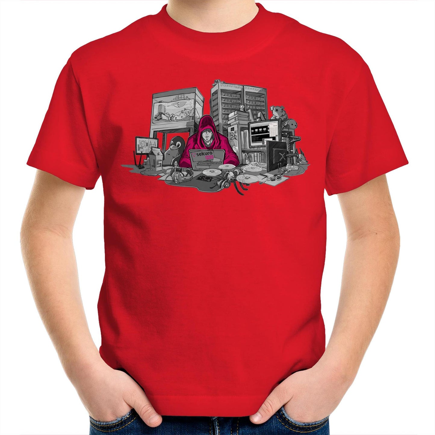 Sekuro Desk Hacker Redux - AS Colour Kids T-Shirt