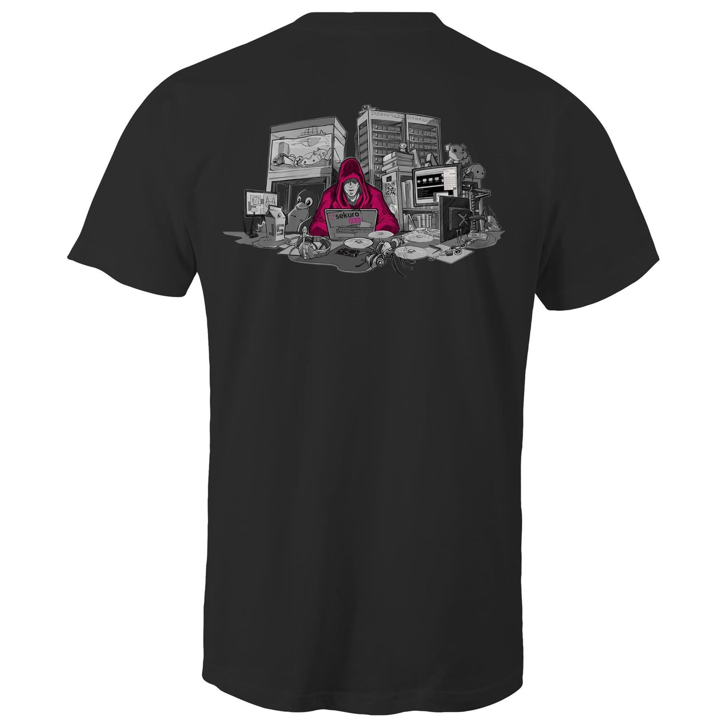 Sekuro Desk Hacker Redux (Design on back) - AS Colour Unisex Staple T-Shirt